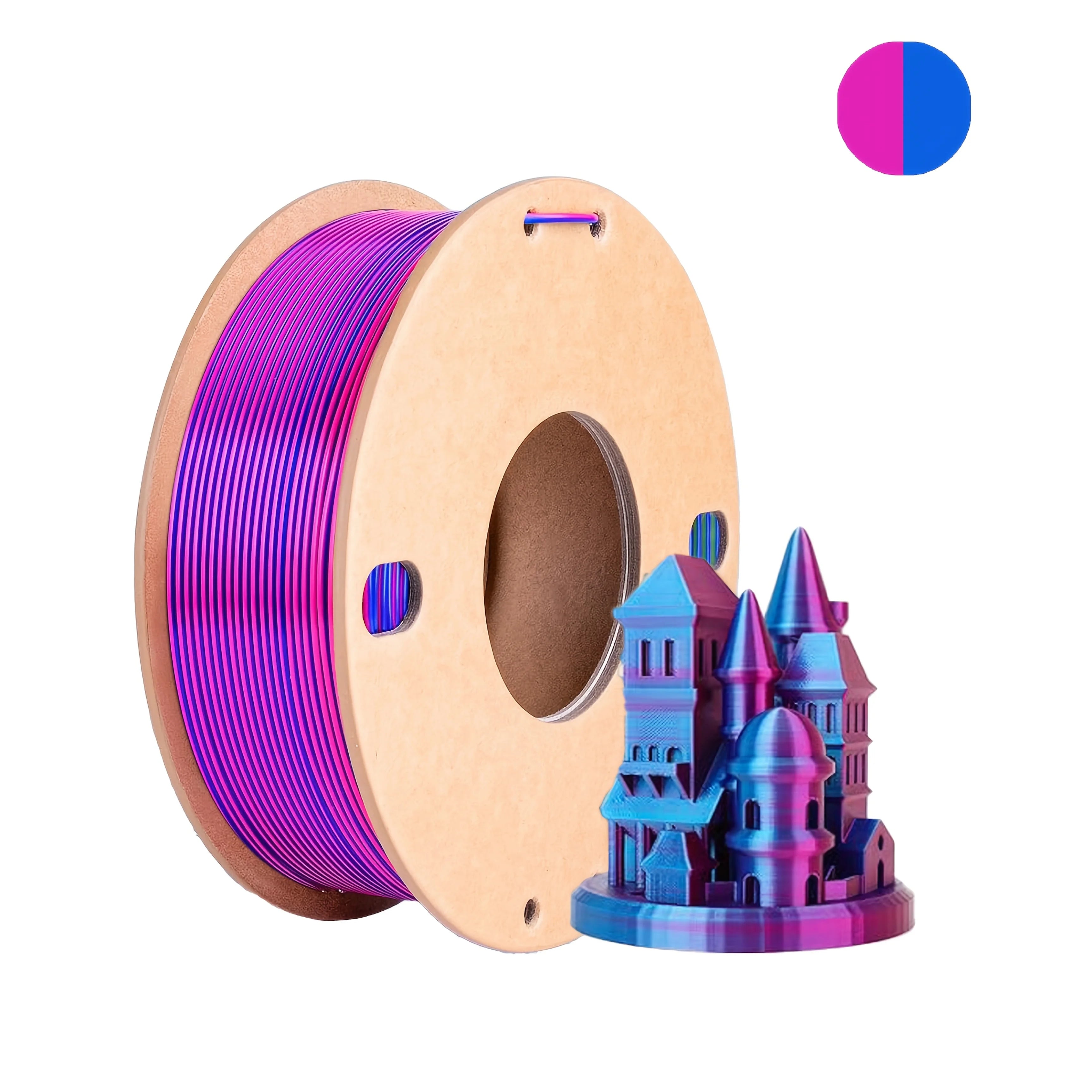 Three color PLA silk filament 250g 1.75mm