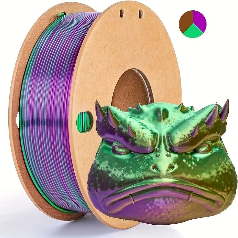 Three color PLA silk filament 250g 1.75mm