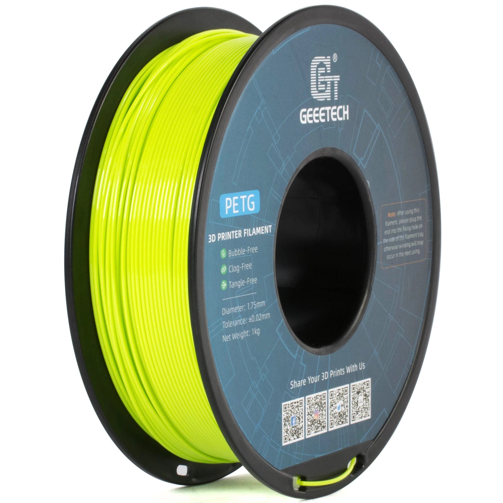 GEEETECH PETG Filament 1KG 0.03mm - 1.75mm