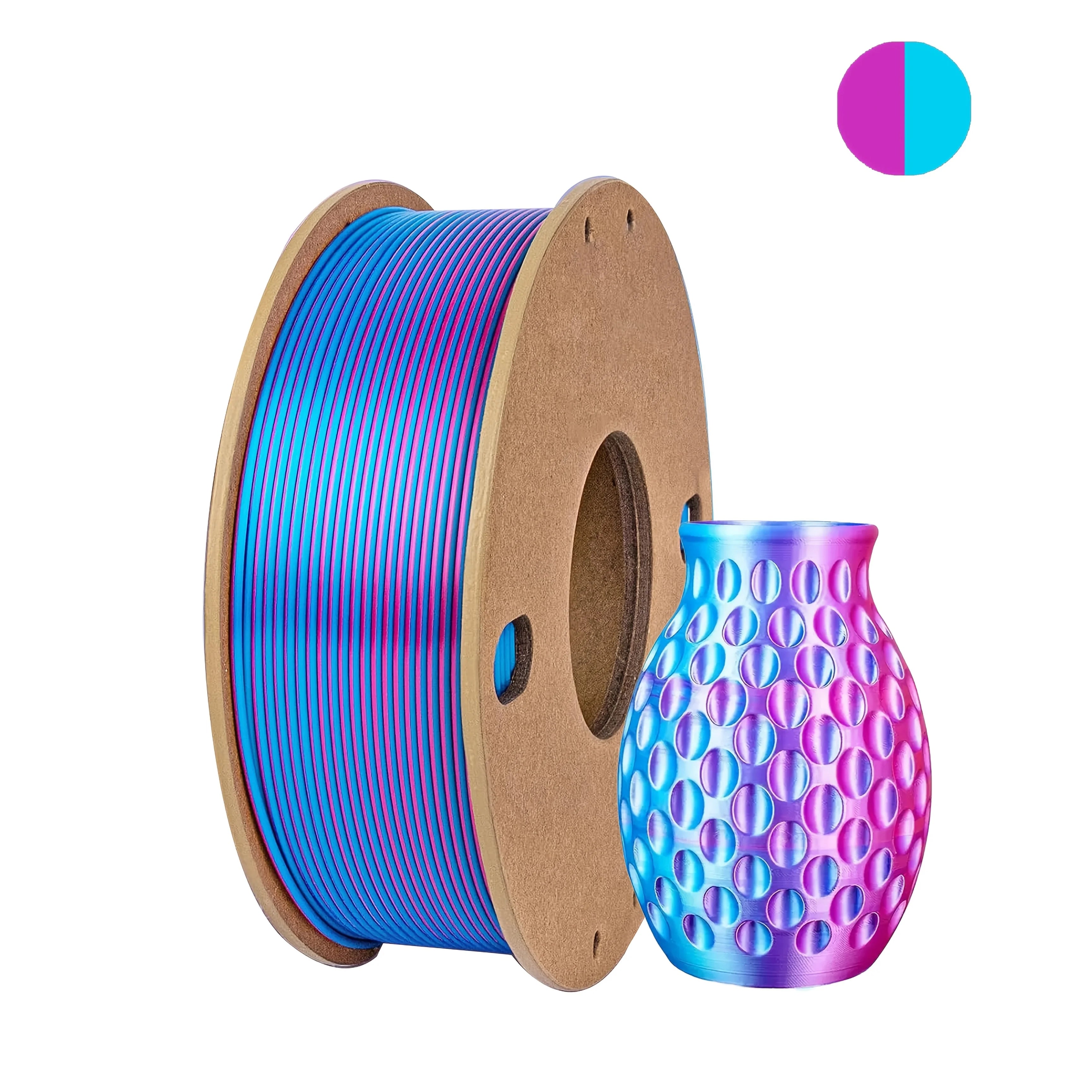 Three color PLA silk filament 250g 1.75mm