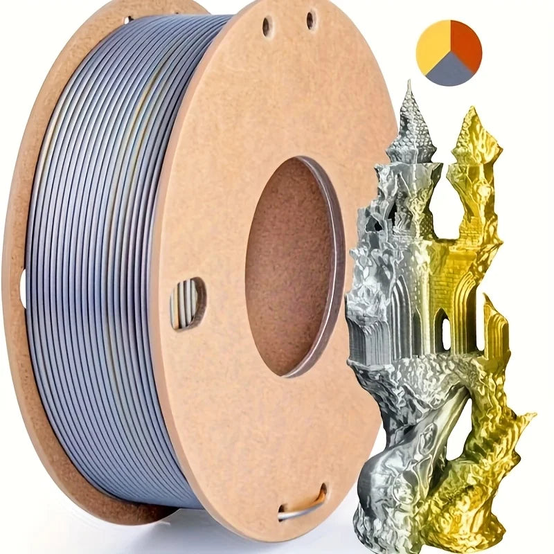 Three color PLA silk filament 250g 1.75mm