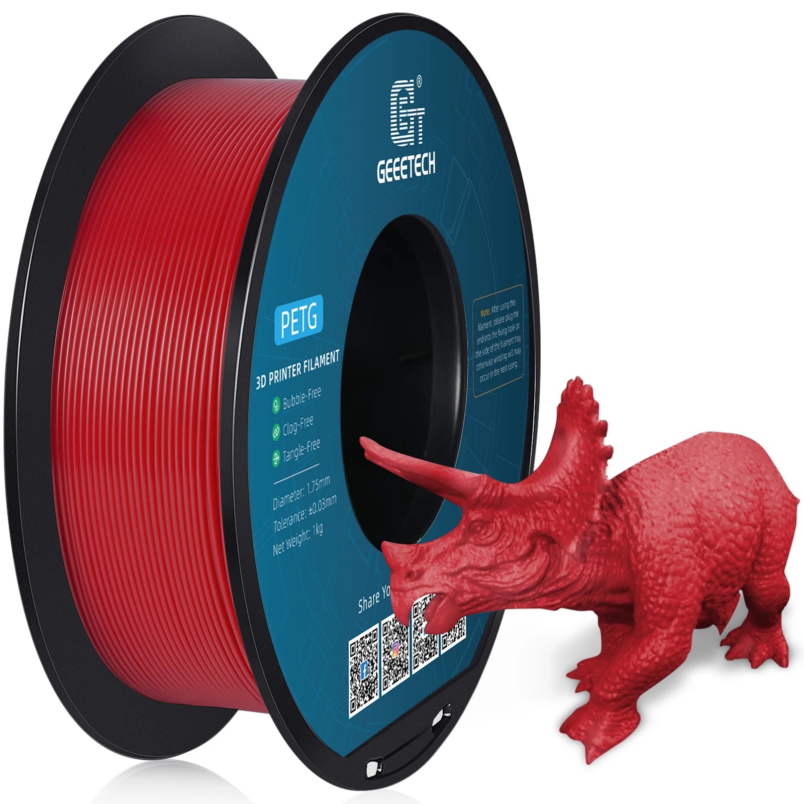GEEETECH PETG Filament 1KG 0.03mm - 1.75mm