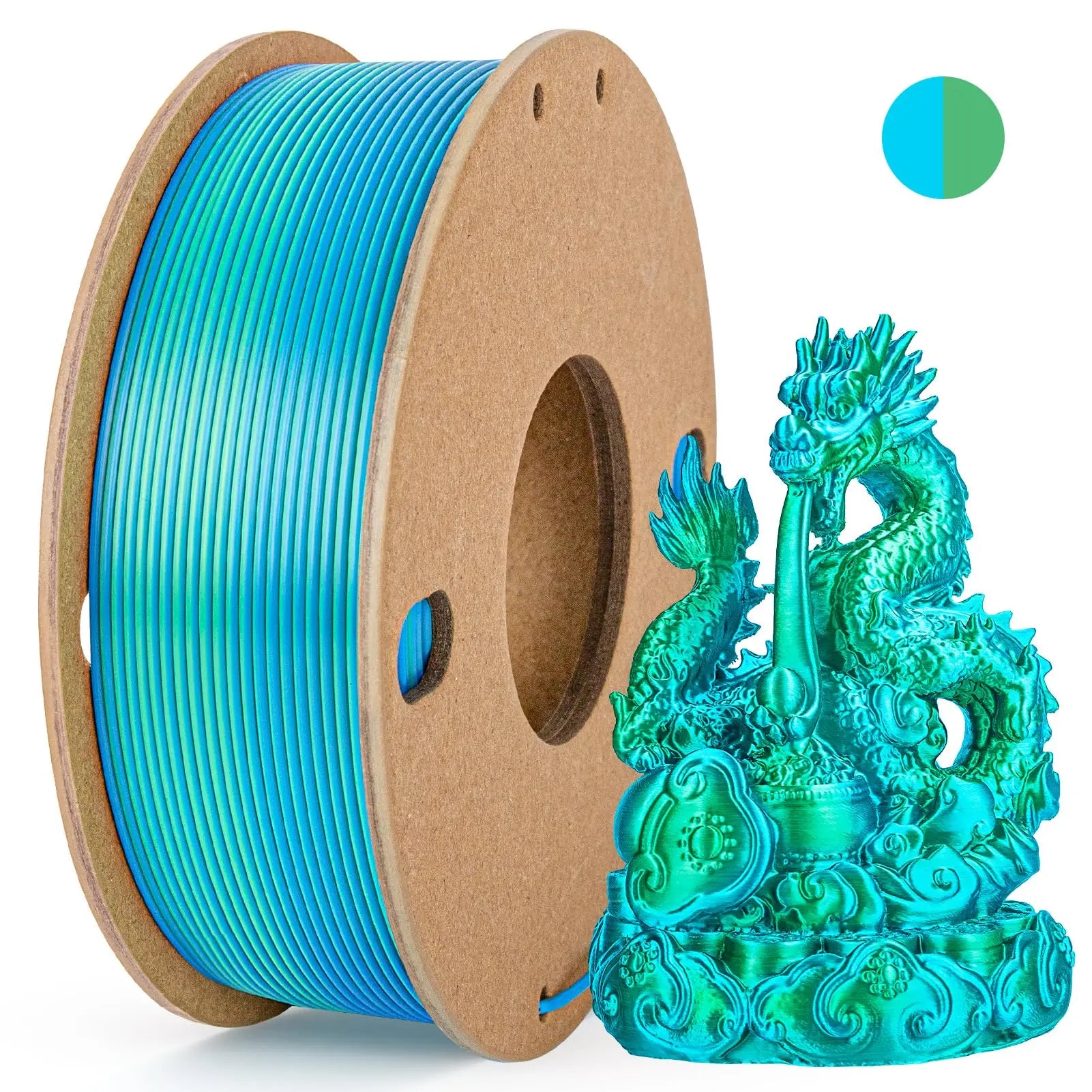 Three color PLA silk filament 250g 1.75mm